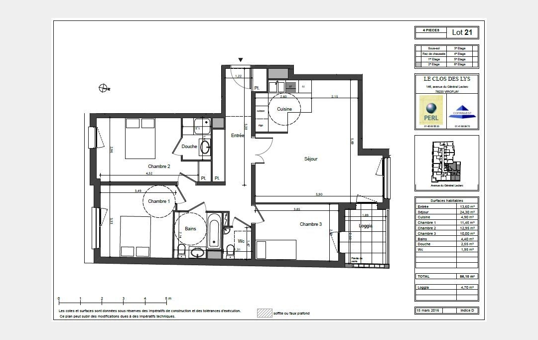 Annonces COURBEVOIE : Appartement | VIROFLAY (78220) | 90 m2 | 432 000 € 